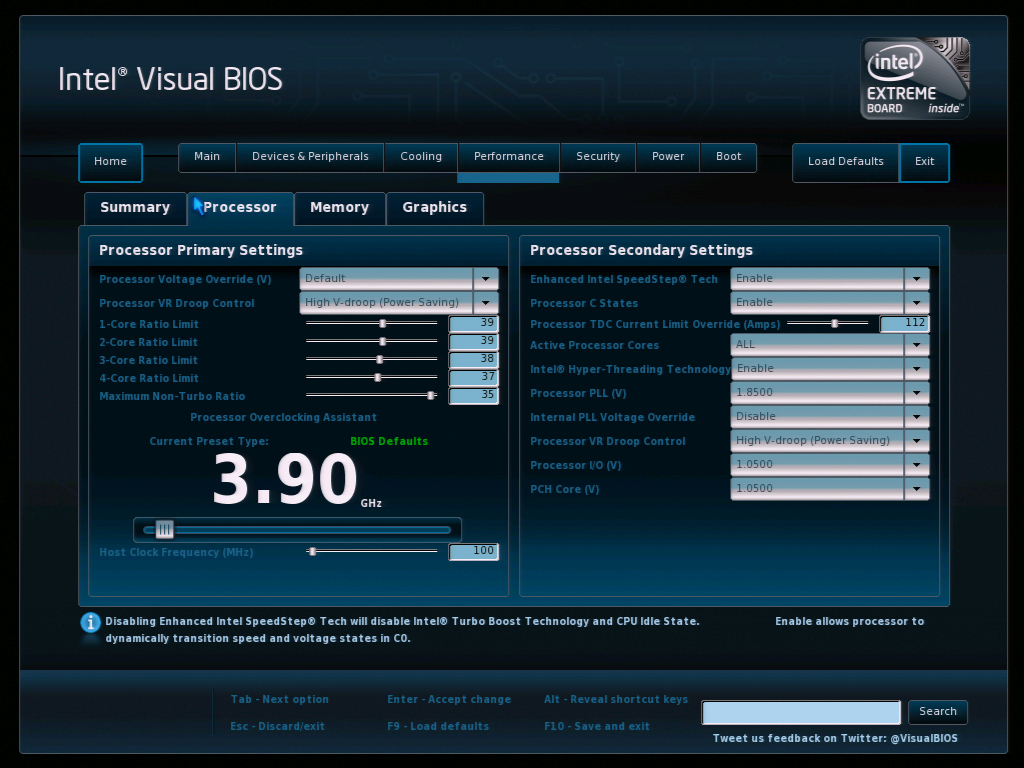 Настройка bios intel server board